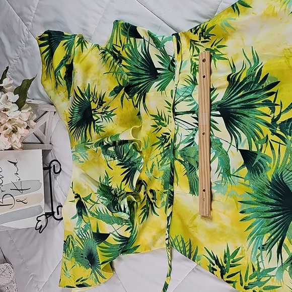 I.N.C Maxi Wrap Tropical Vacation Maxi Vibrant Dress Beach Cocktail Party - Picture 13 of 15